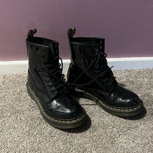 Shiny Black Doc Marten Boots